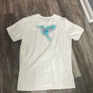 Birddogs white logo t shirt size large